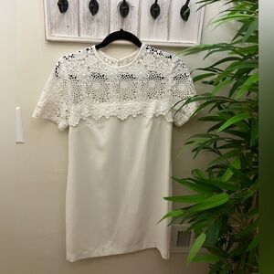 Elegant Nordstrom WAYF Dress with Floral White Lace Bodice, Size XS